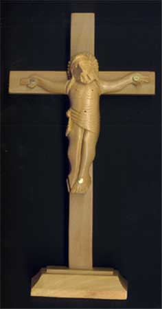Wall and Desk Crucifixes: Handmade 6in Standing Crucifix