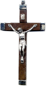Crucifixes: Brown Wood Habit Crucifix (6)