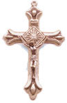 Crucifixes: Teardrop Crucifix 14kt
