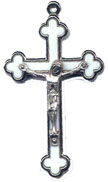 Crucifixes: White Inlay (Size 6) NS and PL