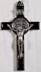 Crucifixes: St. Benedict Crucifix Blck Pls