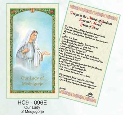 Holy Cards: Our Lady of Medjugorge