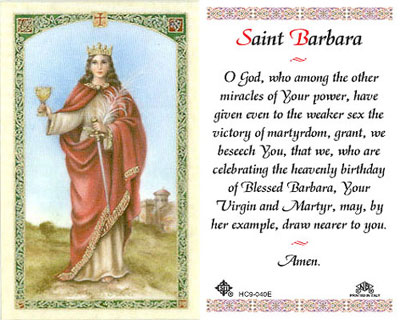 Holy Cards: Barbara