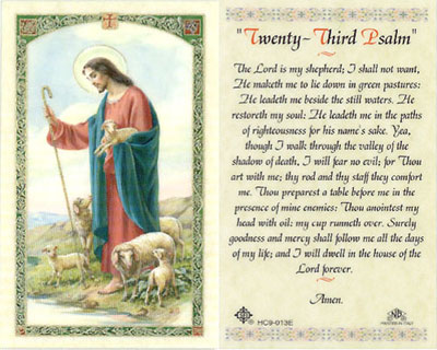 Holy Cards: 23rd Psalm Holy Card