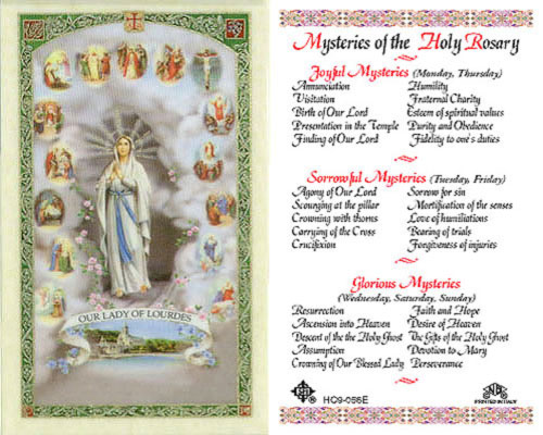 Holy Cards: Mysteries of the Holy Rosary