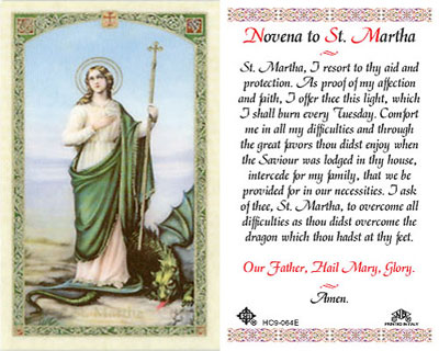 Holy Cards: Novena to St. Martha