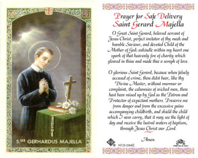 Holy Cards: Prayer to St. Gerard Majella