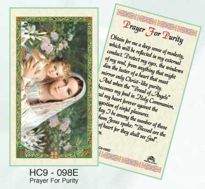Holy Cards: Prayer for Purity