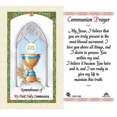 Holy Cards: Communion Prayer Holy Card (General)