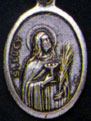 Religious Medals: St. Lucy OX Saint Medal