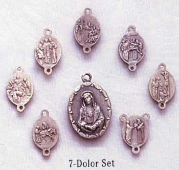 Religious Medals: Seven Dolors 8-pc Set OX