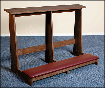Wedding Prayer Kneeler - Walnut