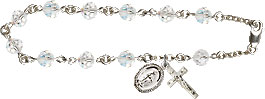 Rosary Bracelets: Crystal Rosary Bracelet