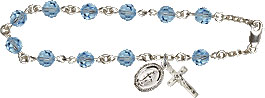 Rosary Bracelets: Rosary Bracelet - Aqua