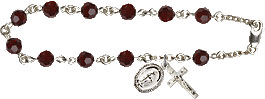 Rosary Bracelets: Rosary Bracelet - Garnet