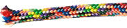 Knotted Rosary Cord: Knotted Rosary Cord Rainbow