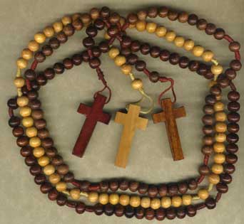 Pre-made Rosaries and Chaplets: Wood and Cord Rosary