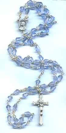 Pre-made Rosaries and Chaplets: Blue Tear Rosary