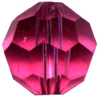 Round Rose Pink Crystal 6mm