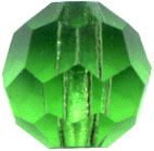 Crystal Beads: Round Peridot Crystal 6mm
