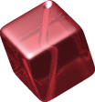 Cube Garnet Glass 8mm