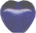 Glass Beads: Heart Cobalt Blue 6mm