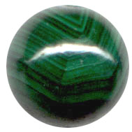 Semi-precious Beads: Malachite Green Natural 8mm