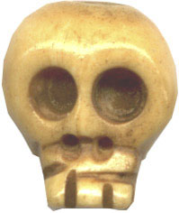 Unusual Beads: Bone Skull Bead