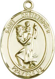 Religious Medals: St. Christopher GF Medal