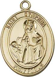 Religious Medals: St. Dymphna GF Saint Medal