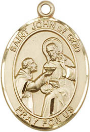 Religious Medals: St. John of God GF Saint Medal
