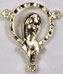 Rosary Centers : Gold Colored: Mary Crowned GP Size 5