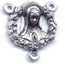 Rosary Centers : Silver Colored: Mary Wreathed Size 5 OX