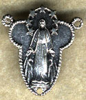 Rosary Centers : Silver Colored: Mary Lasso Size 6 OX