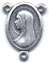 Rosary Centers : Silver Colored: Mary Profile Size 5 OX