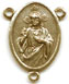 Rosary Centers : Gold Colored: Sacred Heart Size 6 GP