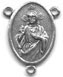 Rosary Centers : Silver Colored: Sacred Heart Size 6 SP