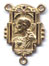 Rosary Centers : Gold Colored: Square Sacred Heart Size 5 GP