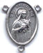 Rosary Centers : Silver Colored: St. Theresa Size 6 OX