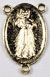 Rosary Centers : Gold Colored: Divine Mercy GP Size 6