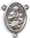 Rosary Centers : Silver Colored: St. Ann Size 5 OX