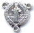 Rosary Centers : Silver Colored: St. Benedict OX