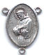 Rosary Centers : Silver Colored: Francis OX