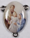 Rosary Centers : Silver Colored: Holy Family Colored Center