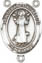 Rosary Centers : Sterling Silver: St. Francis Assisi SS Center