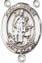 Rosary Centers : Sterling Silver: St. Hubert SS Rosary Center