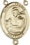 Rosary Centers : Solid Gold: St. Thomas Aquinas 14kt Center