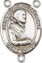 Rosary Centers : Sterling Silver: St. Pio of Pietrelcina SS Ctr