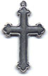Rosary Crosses : Silver Colored: Clover Tip SP