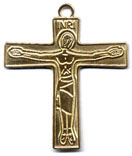 Rosary Crucifixes : Gold Colored: Cursillo (Size 7) GP